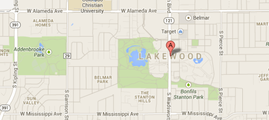 Lakewood, CO Map